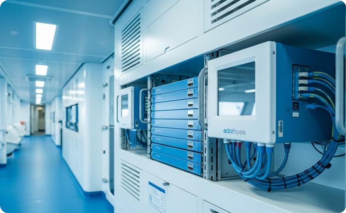 Vessel server and network rack